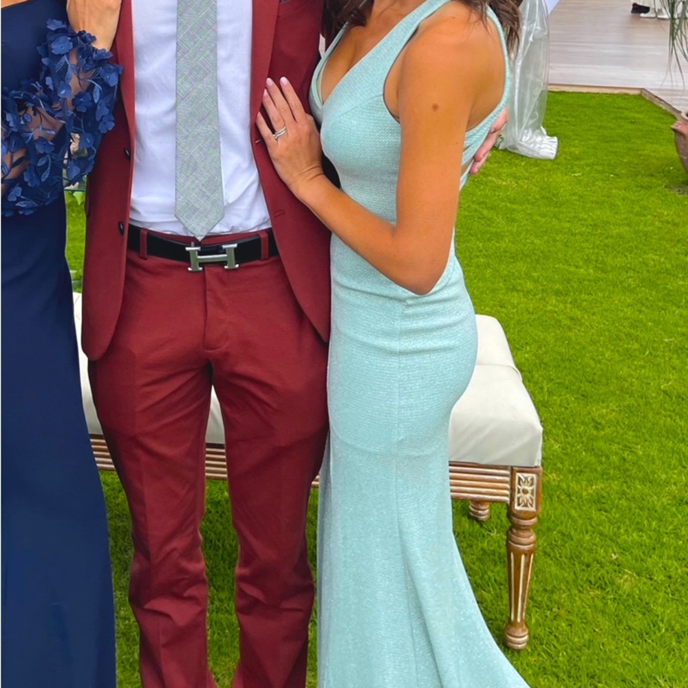 Light seafoam blue Sparkly Gown